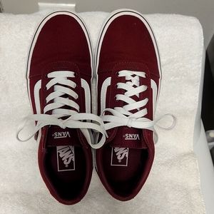 VANS, Ward Skate Shoe, Burgundy canvas, size 8.5